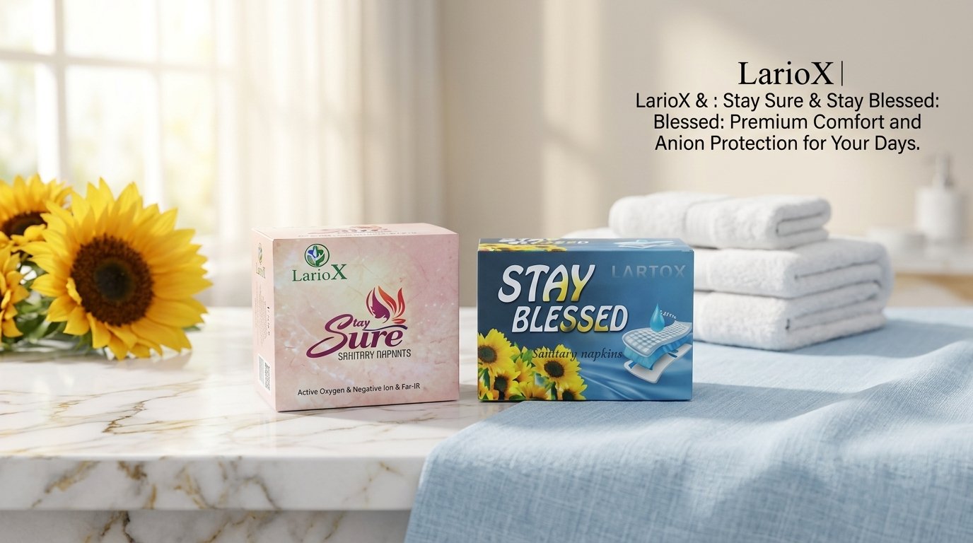 LarioX Stay Sure & Stay Blessed Premium Sanitary Napkins Duo