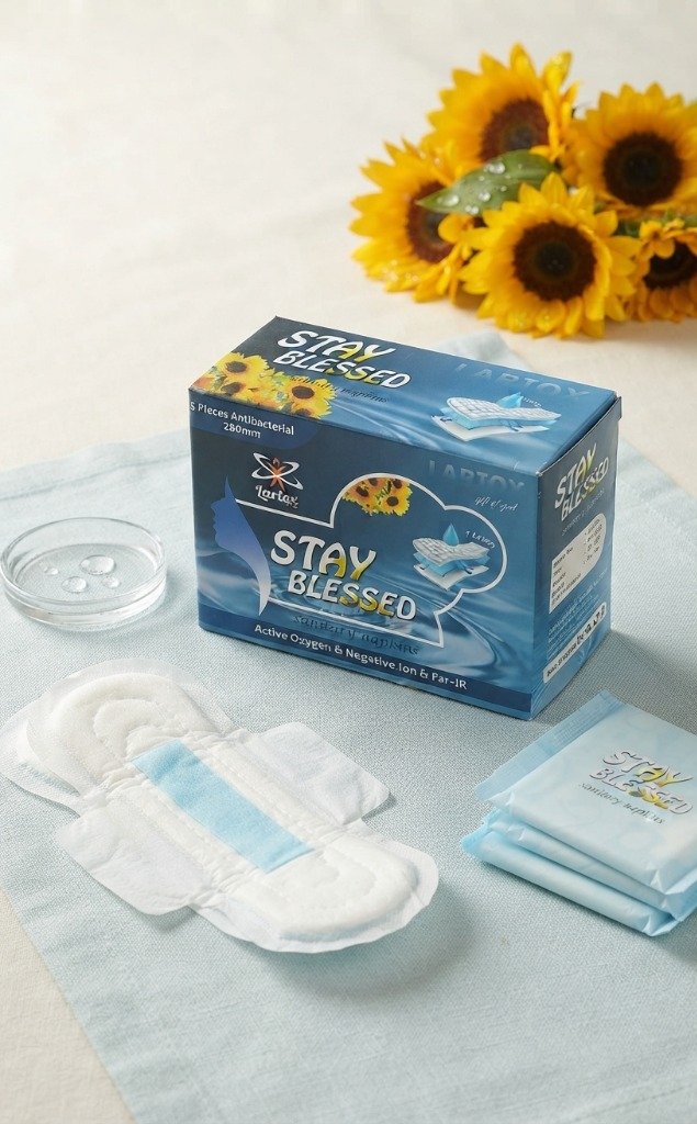 LarioX Stay Blessed Sanitary Napkins Pack of 8