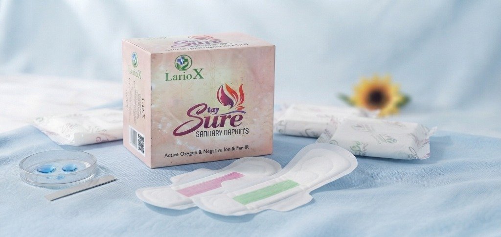 LarioX Stay Sure Sanitary Napkins Pack of 4